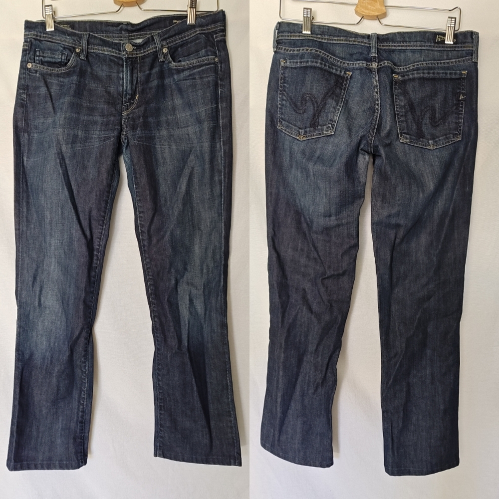 Citizens Of Humanity Jeans Ava Stretch Low Waist Straight Leg Dark Wash 30